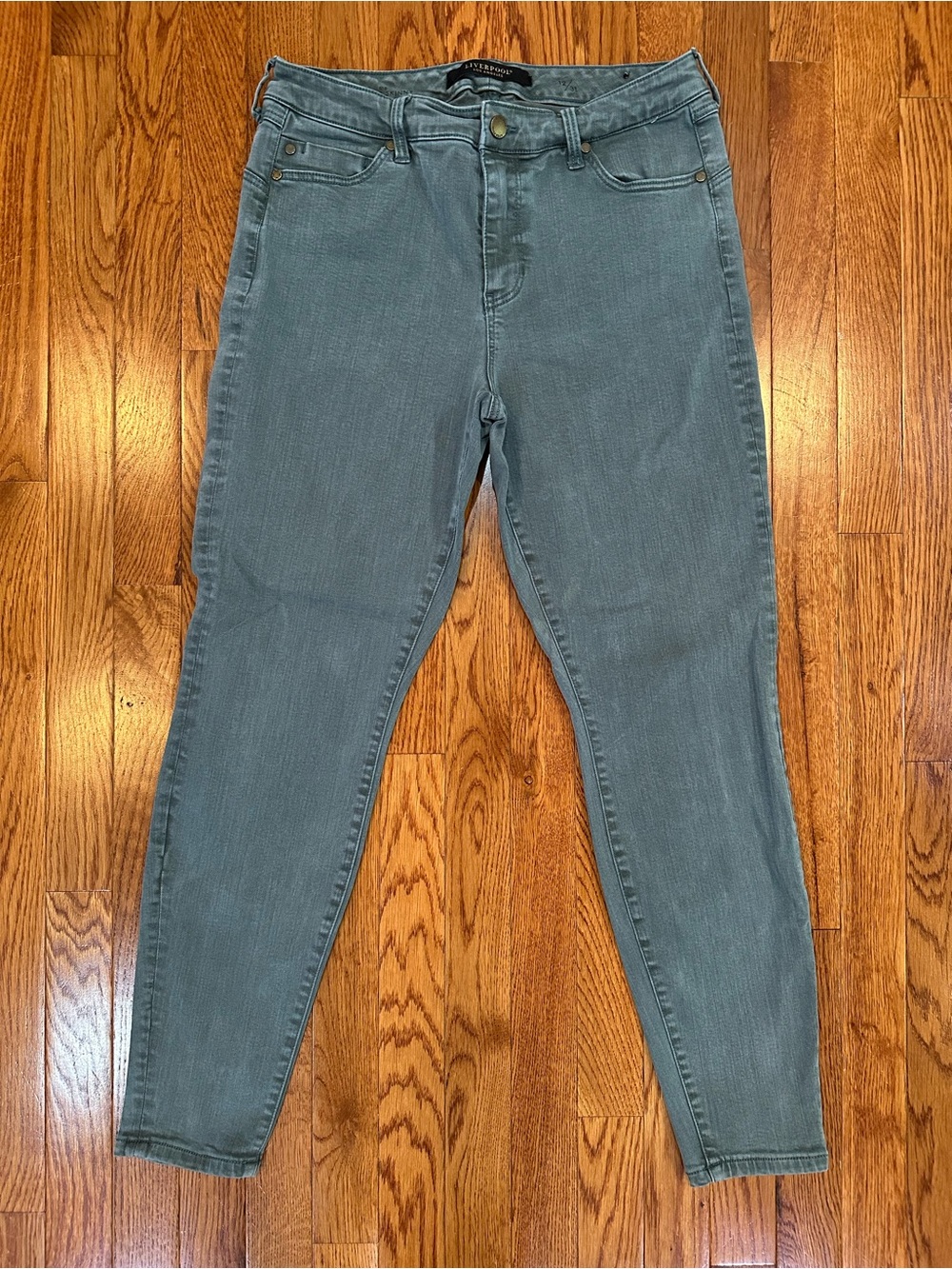 Liverpool the hugger green skinny leg jeans women’s size 12 EUC